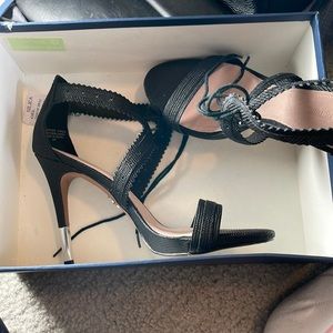 Black Pour La Victorie sandal heels - gorgeous worn once